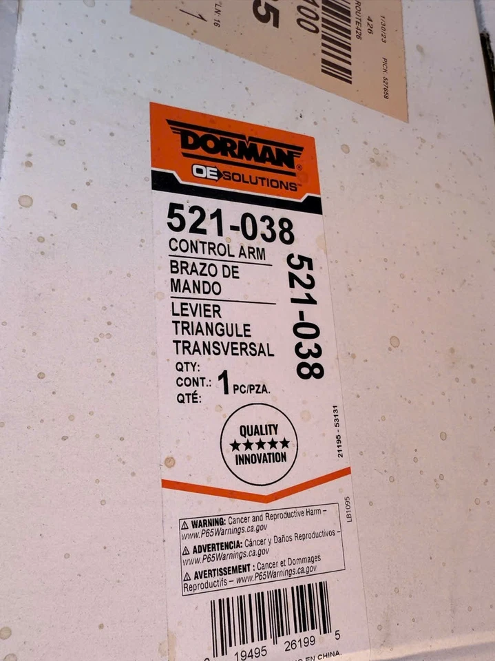 Brazo de control de suspensión DORMAN 521-038 para 04-07 Ford Mercury Freestar Monterey Foto 3 de 3