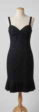 Express Design Studio Pleated Hem Sleeveless Black Sheath Midi Dress, Sz 4