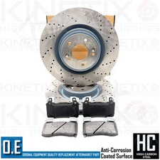 PER KIA STINGER 3.3 T-GDI 2017- DISCHI FRENO FORATI INCROCIATI ANTERIORI PASTIGLIE 350mm