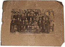 Foto d’epoca gruppo scolastico maschile fine ‘800 inizi ‘900 33x25 cm