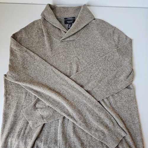 Nordstrom Men's Shop Cowl Neck 95% Cotton 5% Cashmere Sweater Size Large Tall - Picture 12 of 13