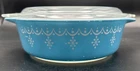Pyrex Snowflake Garland Vtg Casserole Dish #471 w/Lid #470-C One Pint - Pls READ