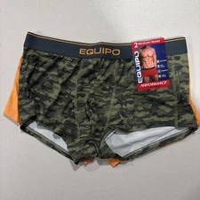 2 Pack Equipo Brazilian TRUNK Brief Underwear Microfiber Stretch Men’s Green M