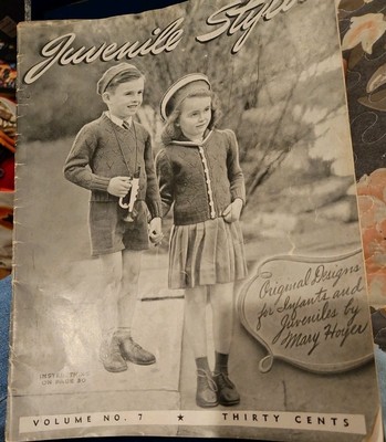 Vintage 1943 Juvenile Styles by Mary Hoyer, Vol 7, Knit Instructions