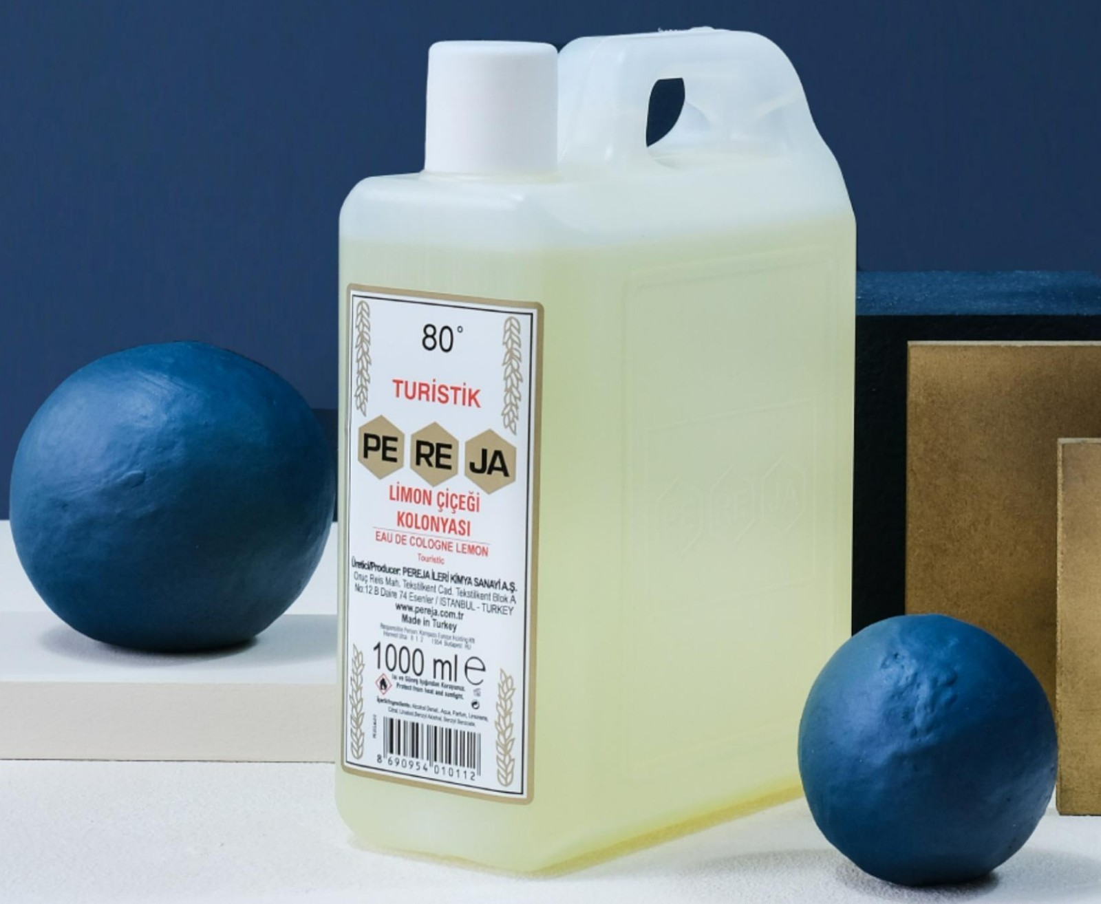 Pereja Lemon Cologne Limon Kolonya 1 Liter Handle 80% Alcohol/After Shave