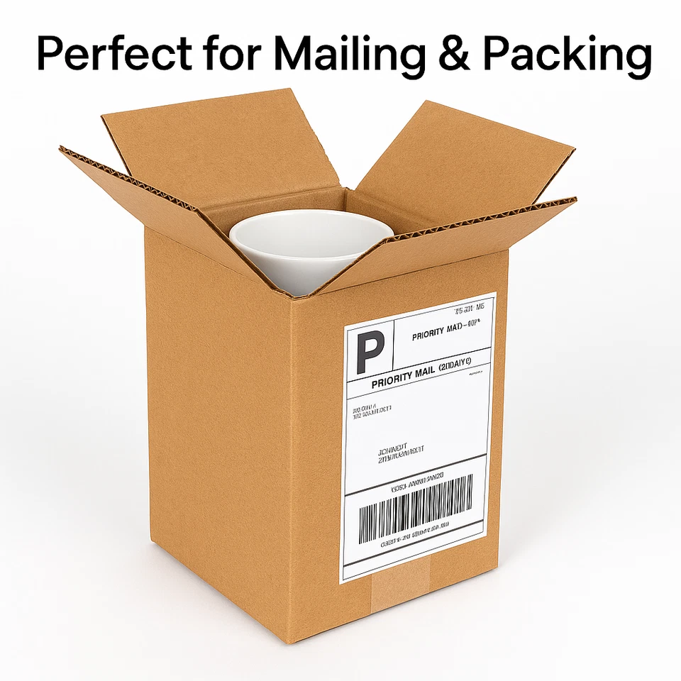 100 Cajas de Envío Corrugado 4x4x8 Cartones de Cartón Kraft Embalaje Correo Foto 3 de 4