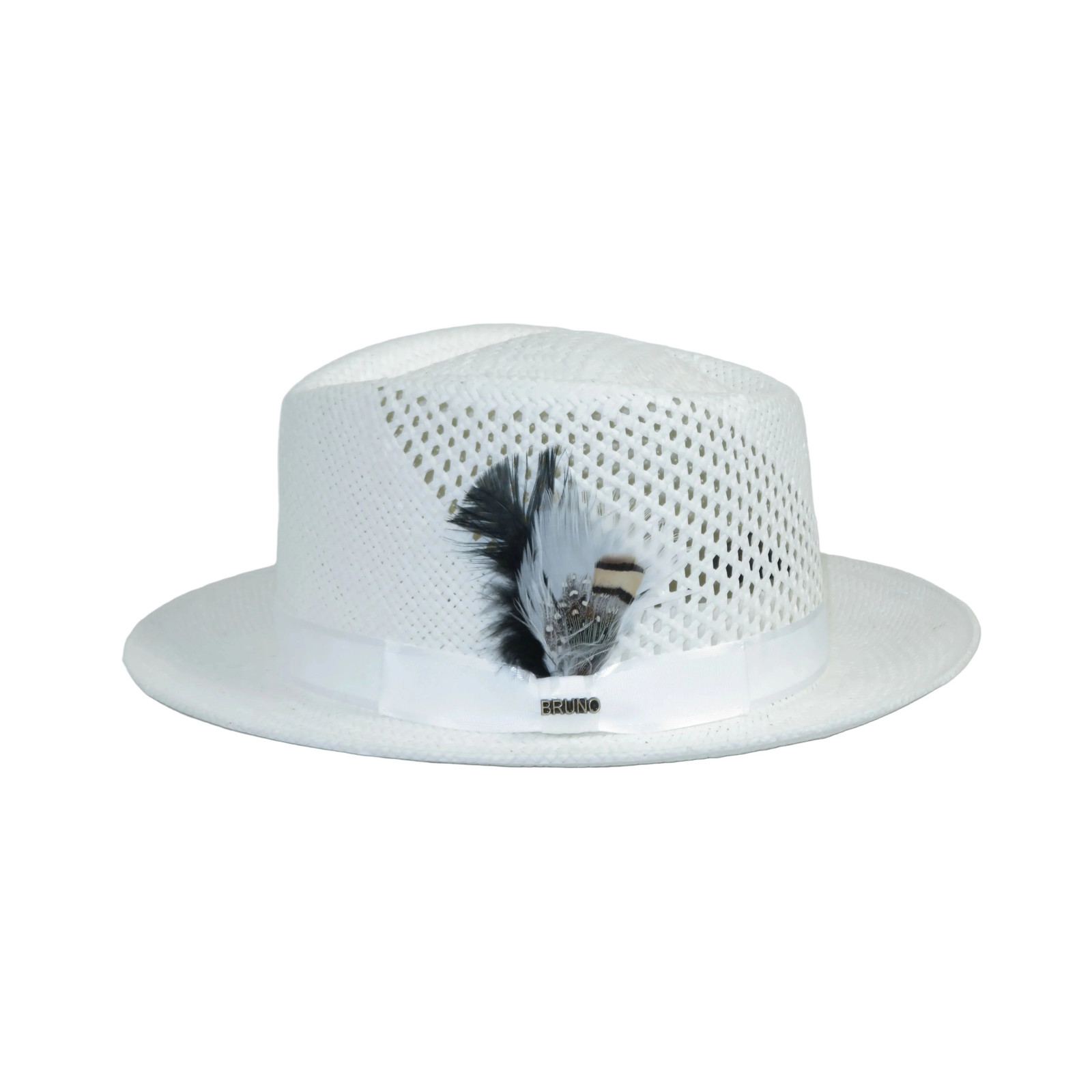Mens Bruno Capelo Genuine Straw Hat Fedora Geneva Panama GA625 White 19490₽