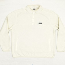 Eddie Bauer Men's Snap T Pullover Sweatshirt Polyester Beige Size 2XL Fleece