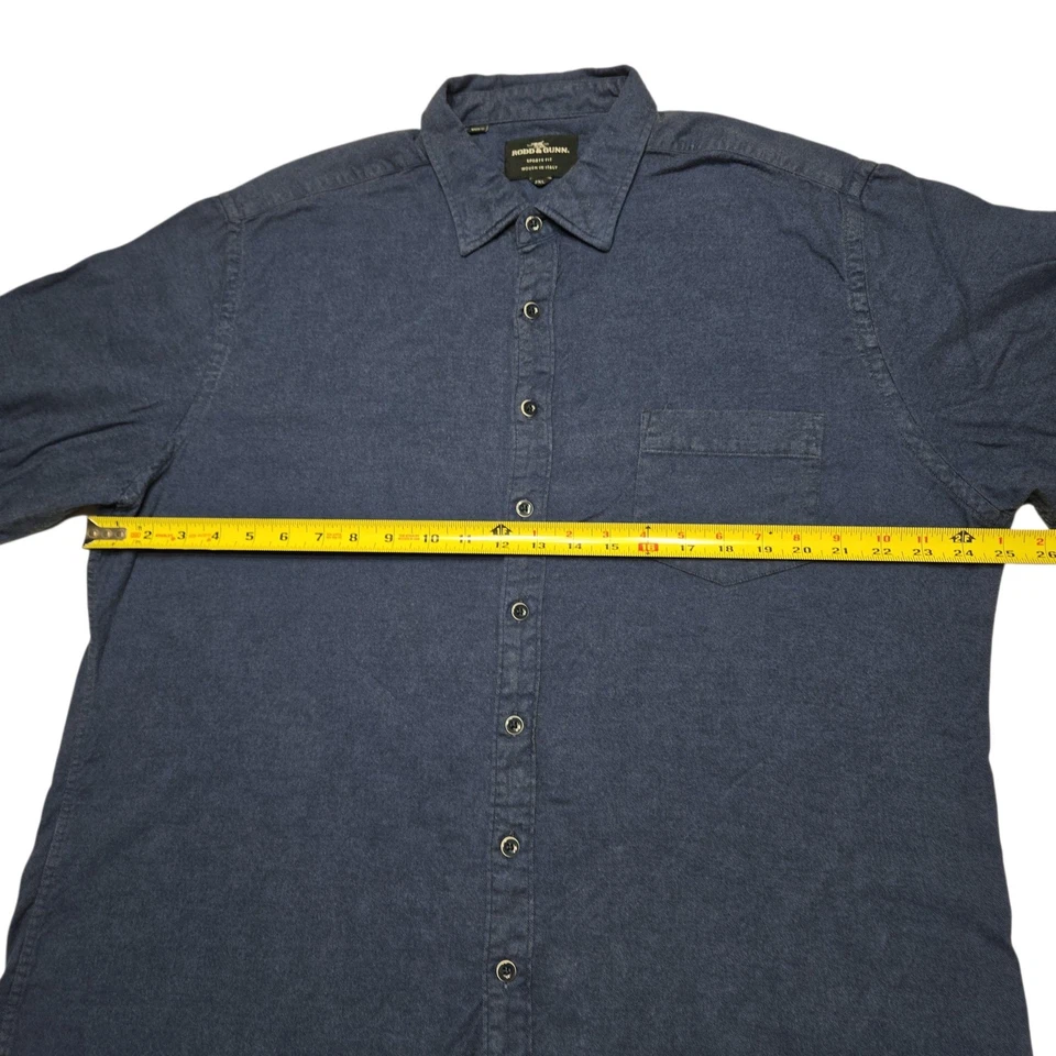 Rodd and Gunn Shirt Mens 2XL Blue Sports Fit Flannel Button Up Long Sleeve - Image 2 of 4