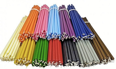 Kerzen aus 100% Bienenwachs. 10 x handgefertigte Kerzen, 16 cm x 0,58 cm