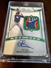 RYAN CLIFFORD METS EMERALD SIGNATURE MATERIALS 2024 Panini Flawless #FSM-RC #5/5