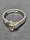 Vintage Tiffany & Co Sterling Love Knot Hook & Eye Ring, Size 9,  4.73g Silver