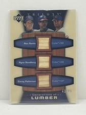 2005 Upper Deck Trilogy Santo /Sandberg /Patterson MEM, #GEN-SSP Lumber /85