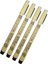 Sakura Pigma Micron 05 Black Pen 0.45Mm Line Width Pack of 4 05
