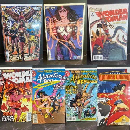 Lot Of 7 Wonder Woman Comic Books Vintage DC Comics