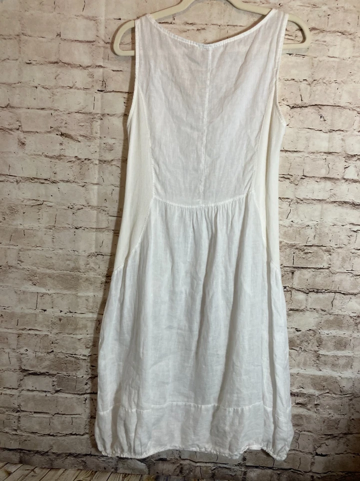 Vestido JS Millenium Mujer Pequeño Blanco Puro Casa de Campo Femenino Hecho en Italia Foto 3 de 4