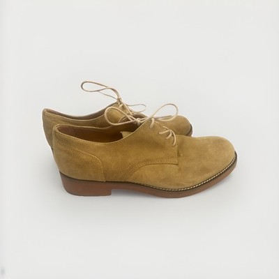 G.H. Bass Emmie Flex Step Womens Size 8.5M Oxford Tan Suede Comfort Preppy Nerdy
