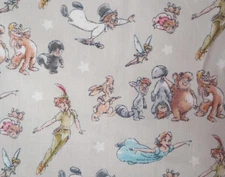 Disney peter pan wendy fun fabric blue piece 11 to 10 inch