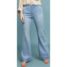 Pilcro and the Letterpress Anthropologie High Rise Bootcut Light Wash Jeans 27