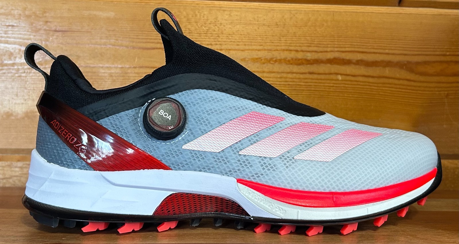 Mens Size 10 or 12 Adidas Adizero ZG BOA Spikeless Golf Shoes White/Red/Black