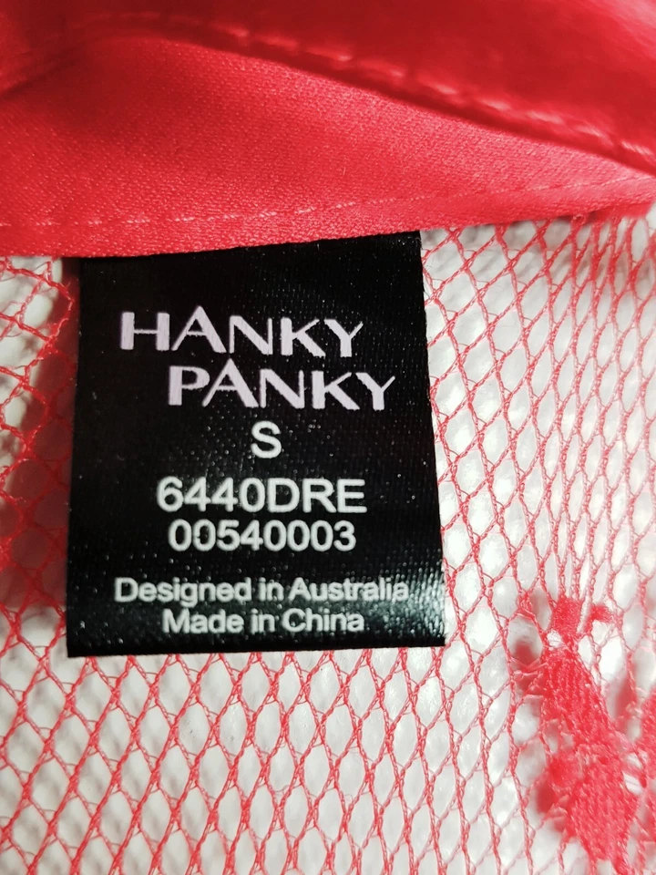 Sexy bata kimono para dormir con cinturón de encaje rojo talla S o 10 HANKY PANKY para mujer Foto 3 de 4