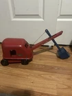 Tonka  Vintage Tin No. 50 Steam Shovel Toy Vehicle Red Blue