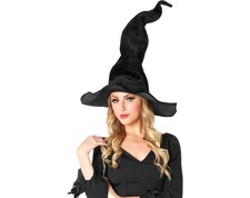 Rubies Black Wired Velour Witch Hat for Adults, Halloween Costume Accessory