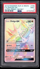 2018 POKEMON SUN & MOON DIALGA GX ULTRA PRISM SECRET 164/156 PSA 9 MINT