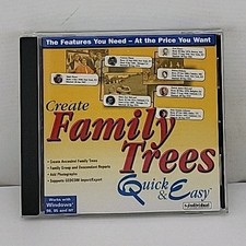 Create Family Trees Quick  Easy PC, 1998, Windows 98/95/NT 