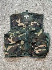 Vintage Texsport Fieldwear Camo Vest Multiple Pockets Size XL