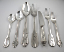 Pottery Barn ANTIQUE SILVER Sentiment Silverplate Flatware Your Choice of Pieces