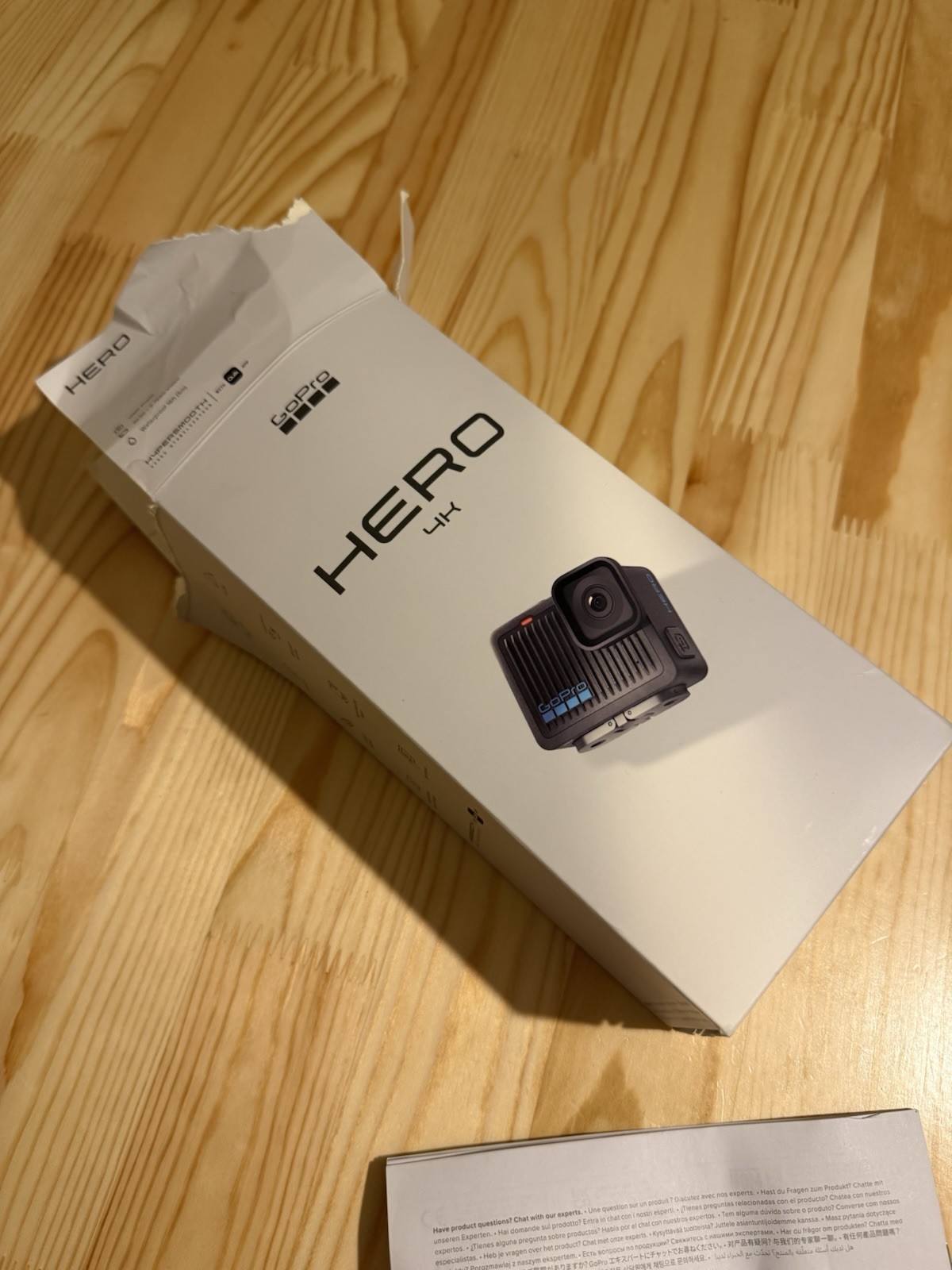 GoPro Hero Action Camera - 4K - Black - with 64GB microSD card - opened but new