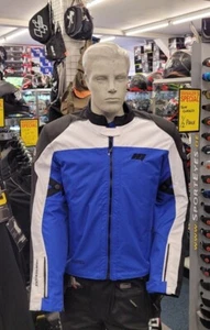 Hein Gericke Team Blouson Blue Mens Sheltex Waterproof Thermal Motorcycle Jacket