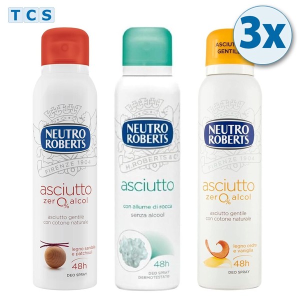 Neutro Roberts Deodorant Asciutto, 3X Deo-Spray 48 Std. Frische, 0% Alkohol-image