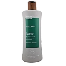 Mens Body Wash RAW Sugar Eucalyptus+ Cedar Leaf 25oz Invigorating Hydrating NEW