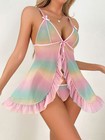 Babydoll Lingerie+Underwear Sexy Women's Nightwear Dress Lace Sleepwear G-string — photo 1