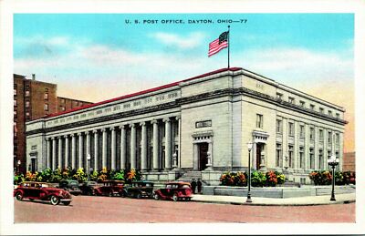 Dayton OH US Post Office Postcard unused (23960)
