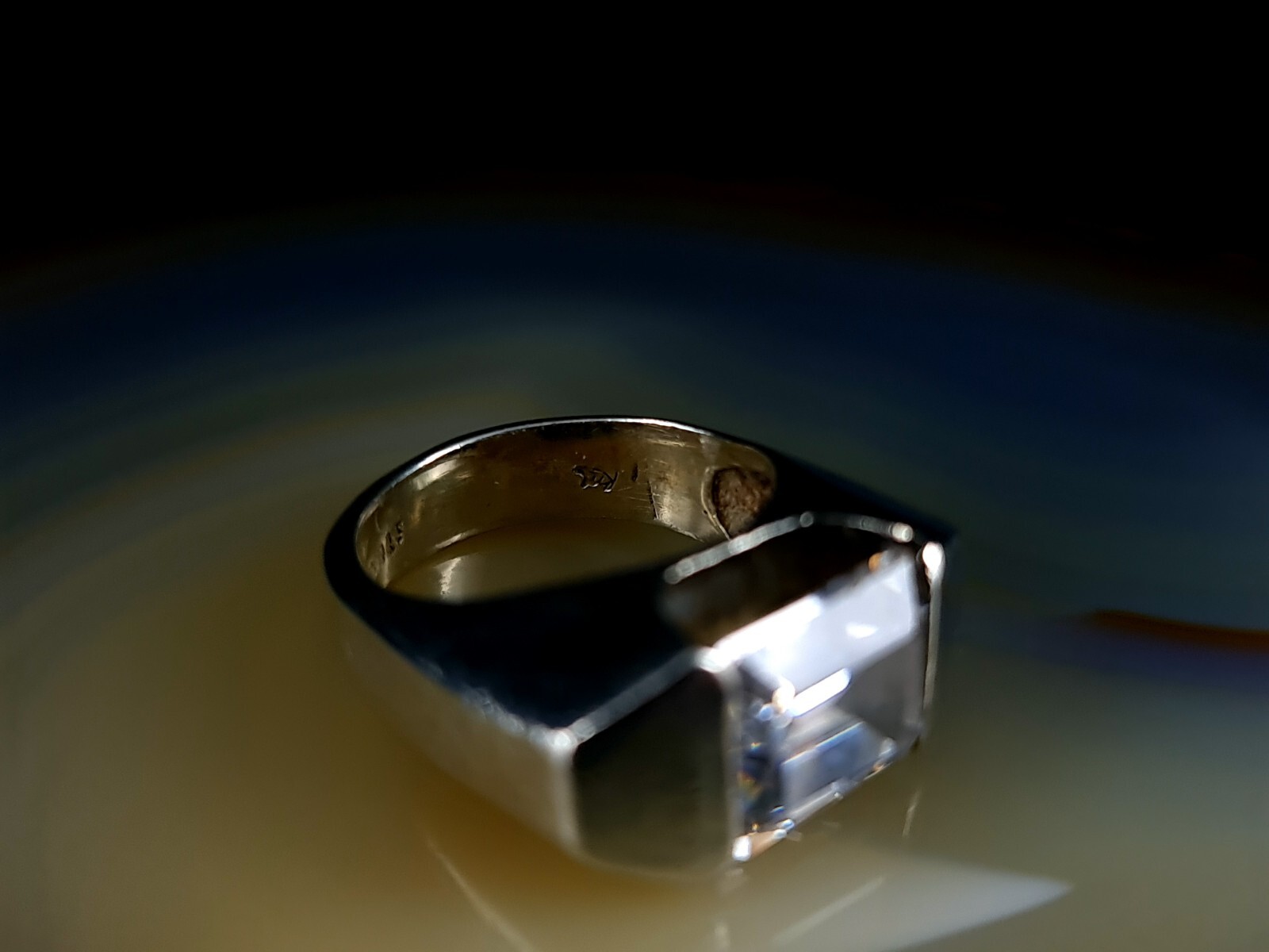 Ring Silber 925 Bergkristall massiv & modern 17 m… - image 6