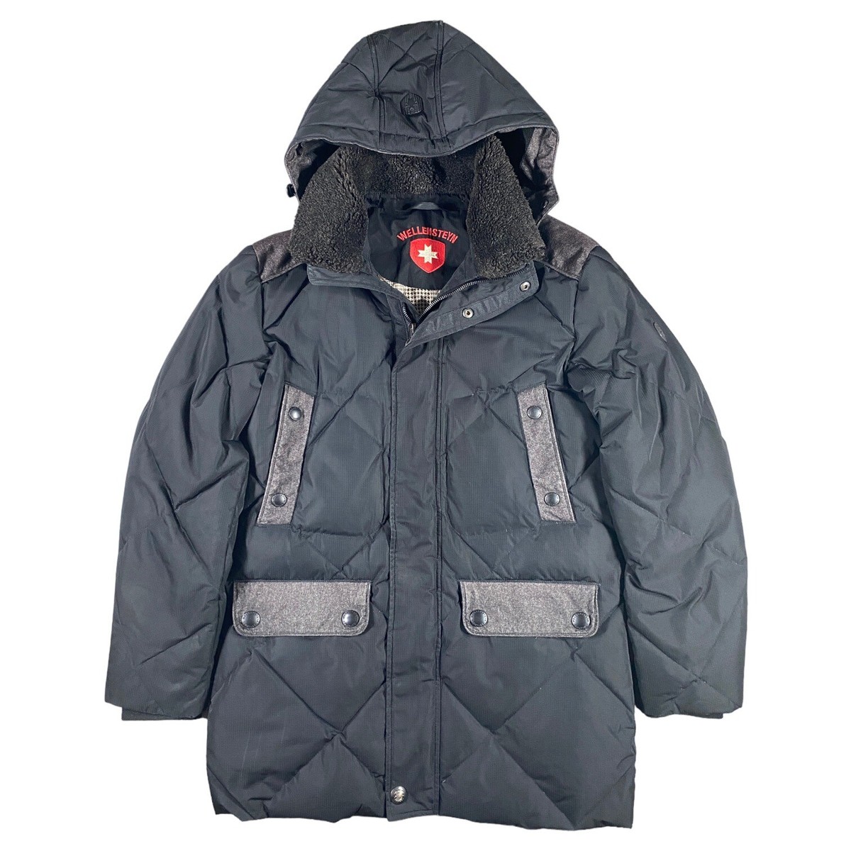 Wellensteyn ASPREY Jacket Parka Black Down Hooded Men's Medium