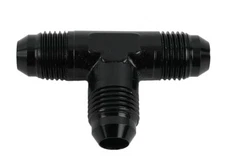 -3 AN Tee Male Fitting Adapter Black Aluminum