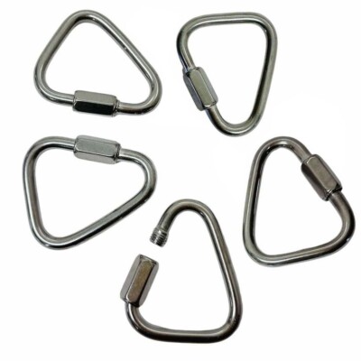 Triangle Quick Link Shackle Rig Boating 5 Pc 1/4 Inch Marine Stainless Steel 316