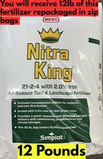NITRA KING® Nitaking ALL SEASON LAWN FERTILIZER Turf Landscape Fertilizer 12lb