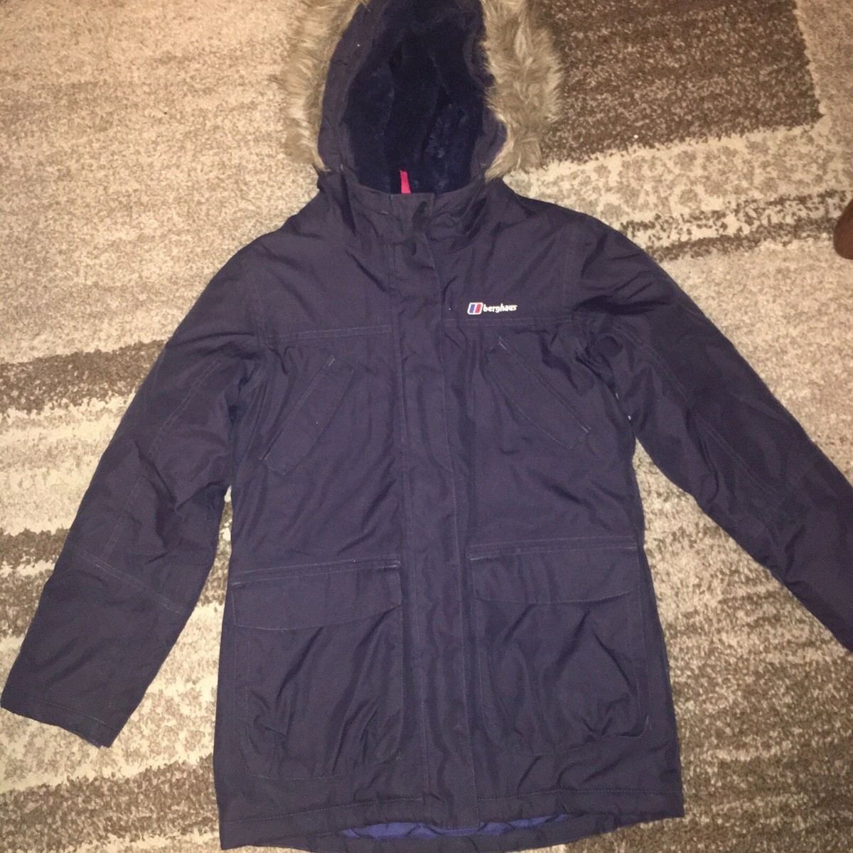 Navy Berghaus Jacket Kids School Warm Age 11-12 Yrs Excellent