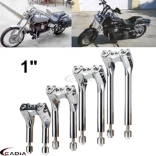 Club Style 6/8/10/12" Pullback Handlebar Riser Kit For Harley 1" Top Clamp Bar