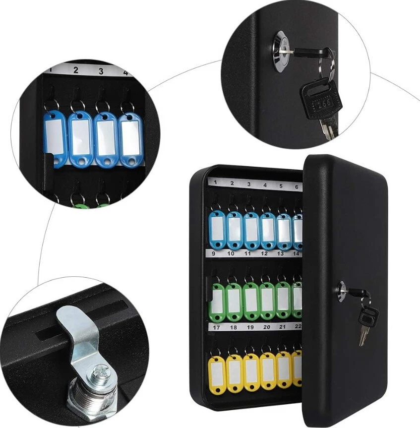 Key Cabinet Wall Mount Key Lock Box with Key Management Locking Key Organizer - Image 4 of 4