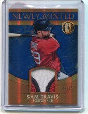2017 Gold Standard - SAM TRAVIS - 3 Color Game Jersey Patch - RED SOX #d 04/25