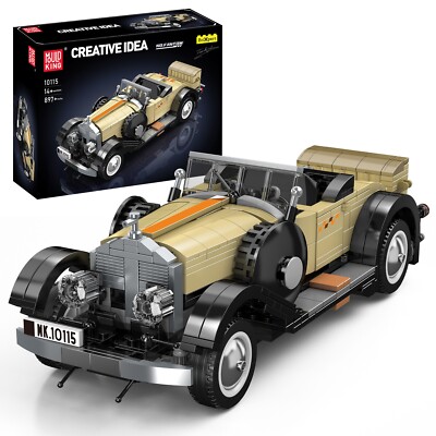 Mould King 10115 Oldtimer Cabrio Bausatz Klemmbausteine Statisches Spielzeug