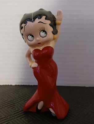 Betty Boop Red Dress Ceramic Figurine Vandor 1995 5