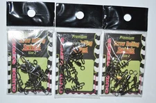 3 packs guide series on  off design screw rolling swivels size 2 saltwater fresh
