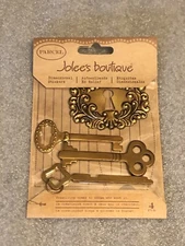 Jolee's Boutique Parcel Dimensional Stickers - Keys & Keyhole - 4 pcs